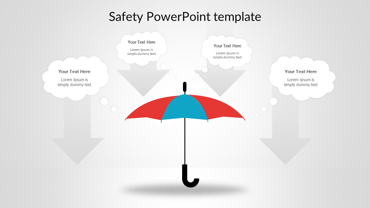 Safety PowerPoint Template - Umbrella model